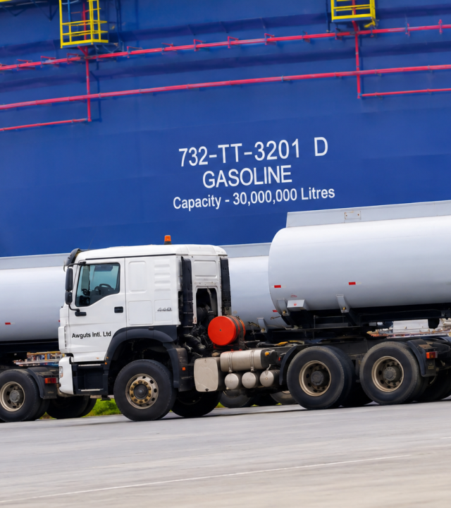 industrial fuel storage and transport scene